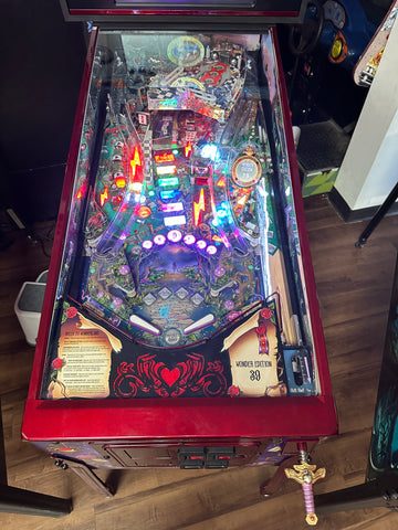 Image of Dutch Pinball Alice's Adventures in Wonderland Pinball Machine with Topper