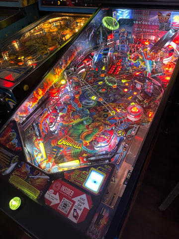 Image of Stern Pinball LOADED Godzilla Pro Pinball Machine with Stern Topper
