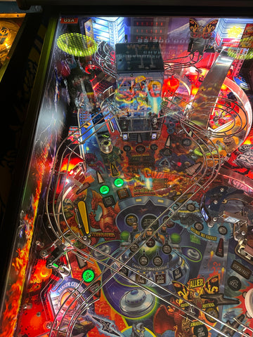 Image of Stern Pinball LOADED Godzilla Pro Pinball Machine with Stern Topper