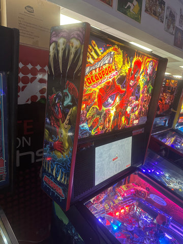Image of Stern Pinball LOADED Deadpool Premium Pinball Machine