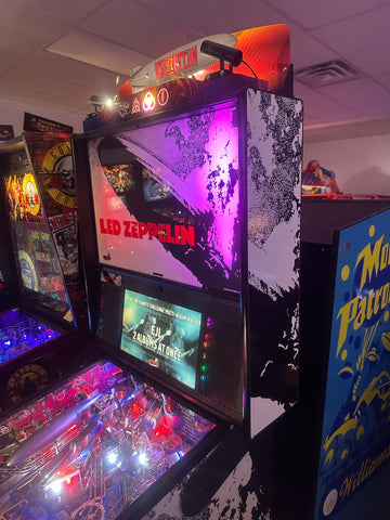 Image of Stern Pinball LOADED Led Zeppelin Premium Pinball Machine with Official Topper