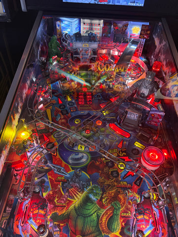 Image of Stern Pinball Godzilla Limited Edition Pinball Machine with Stern Topper