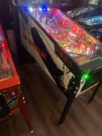 Image of Stern Pinball LOADED Led Zeppelin Premium Pinball Machine with Official Topper