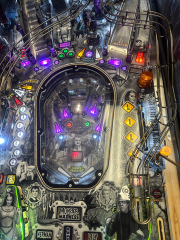 Image of Stern Pinball LOADED The Munsters Premium Black & White Pinball Machine