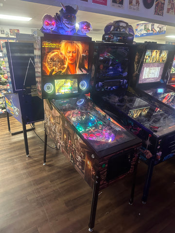 Image of Jim Henson's Labyrinth Pinball Machine with Official Topper
