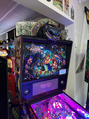 Image of Dutch Pinball Alice's Adventures in Wonderland Pinball Machine with Topper