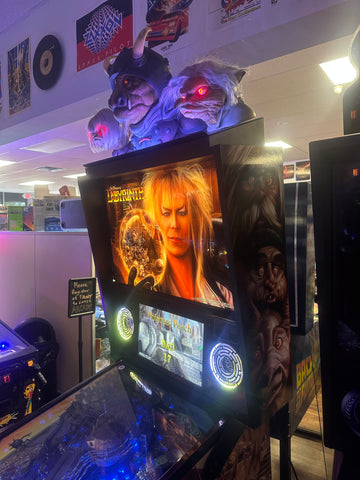 Image of Jim Henson's Labyrinth Pinball Machine with Official Topper
