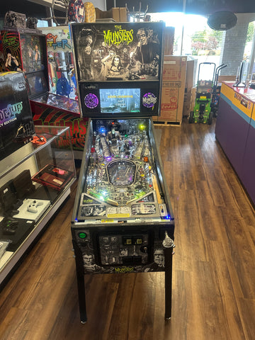 Image of Stern Pinball LOADED The Munsters Premium Black & White Pinball Machine