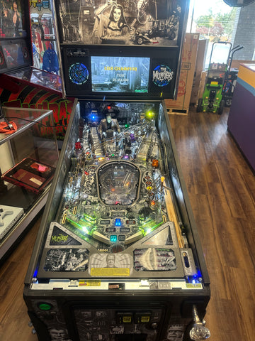 Image of Stern Pinball LOADED The Munsters Premium Black & White Pinball Machine