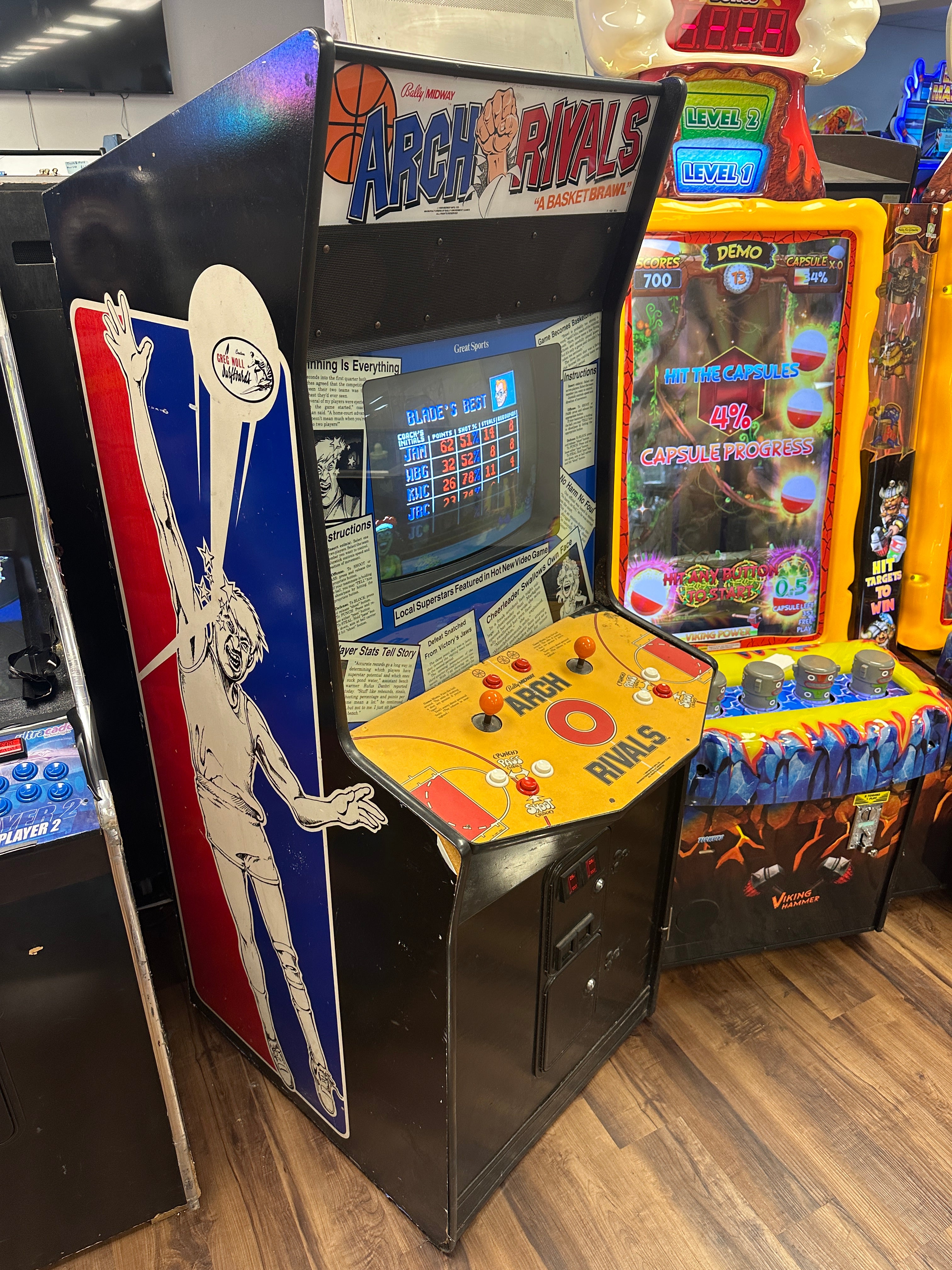 Bally Midway Arch Rivals Arcade Game