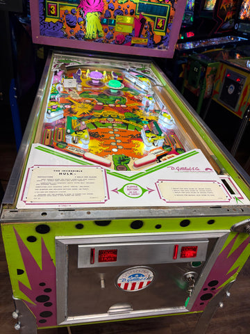Image of Gottlieb The Incredible Hulk Pinball Machine