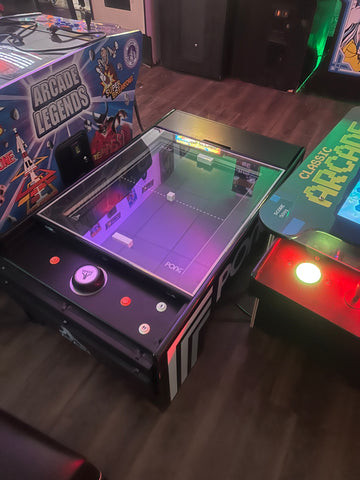 Image of Atari Pong Arcade Coffee Table with 2 Stools