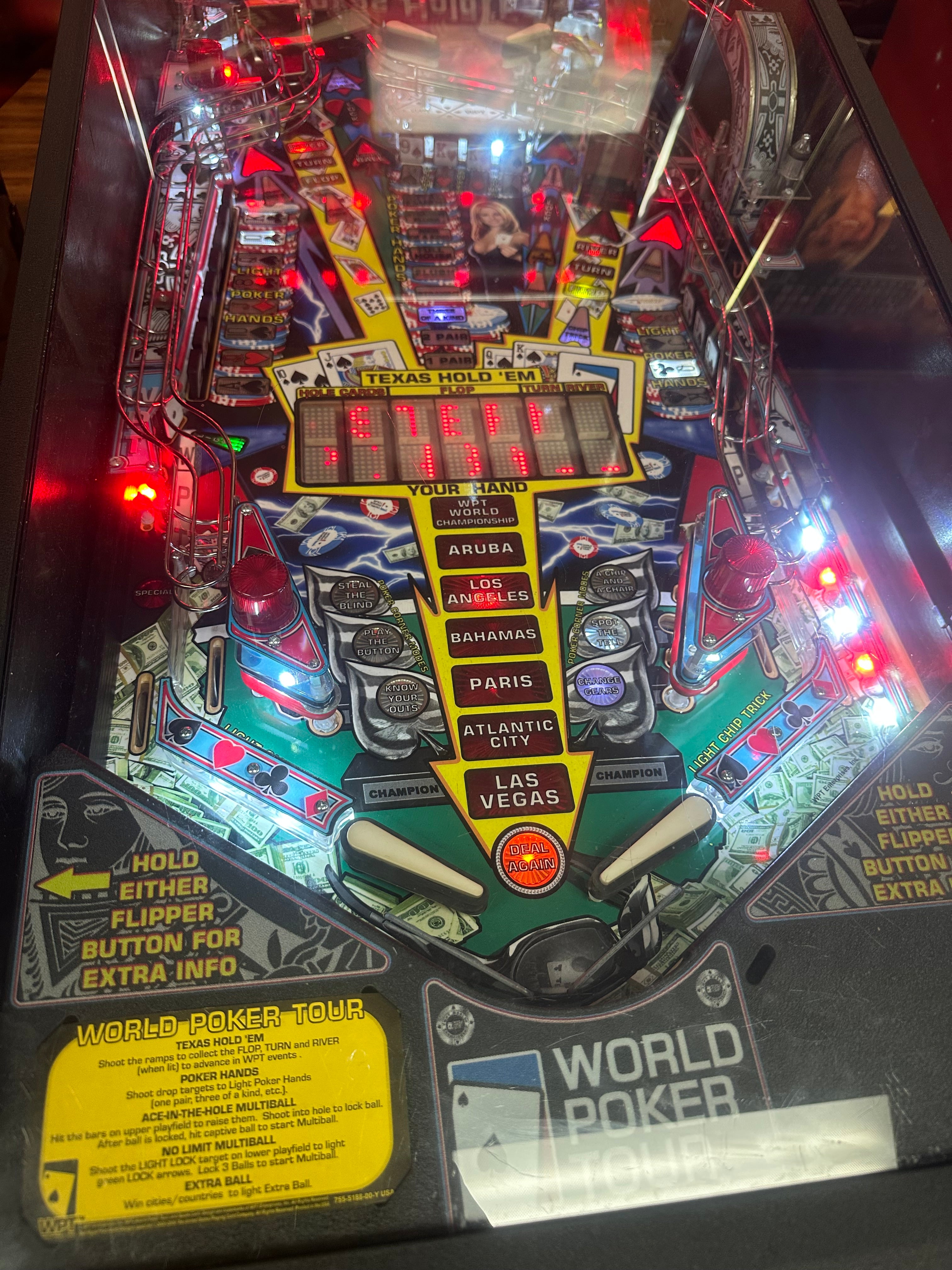 Stern Pinball World Poker Tour Pinball Machine