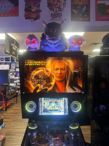 Image of Jim Henson's Labyrinth Pinball Machine with Official Topper