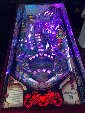 Image of Dutch Pinball Alice's Adventures in Wonderland Pinball Machine with Topper