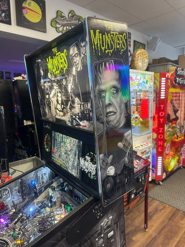 Image of Stern Pinball LOADED The Munsters Premium Black & White Pinball Machine
