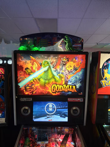 Image of Stern Pinball Godzilla Limited Edition Pinball Machine with Stern Topper