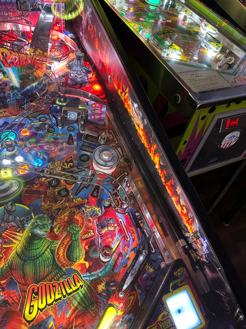 Image of Stern Pinball LOADED Godzilla Pro Pinball Machine with Stern Topper