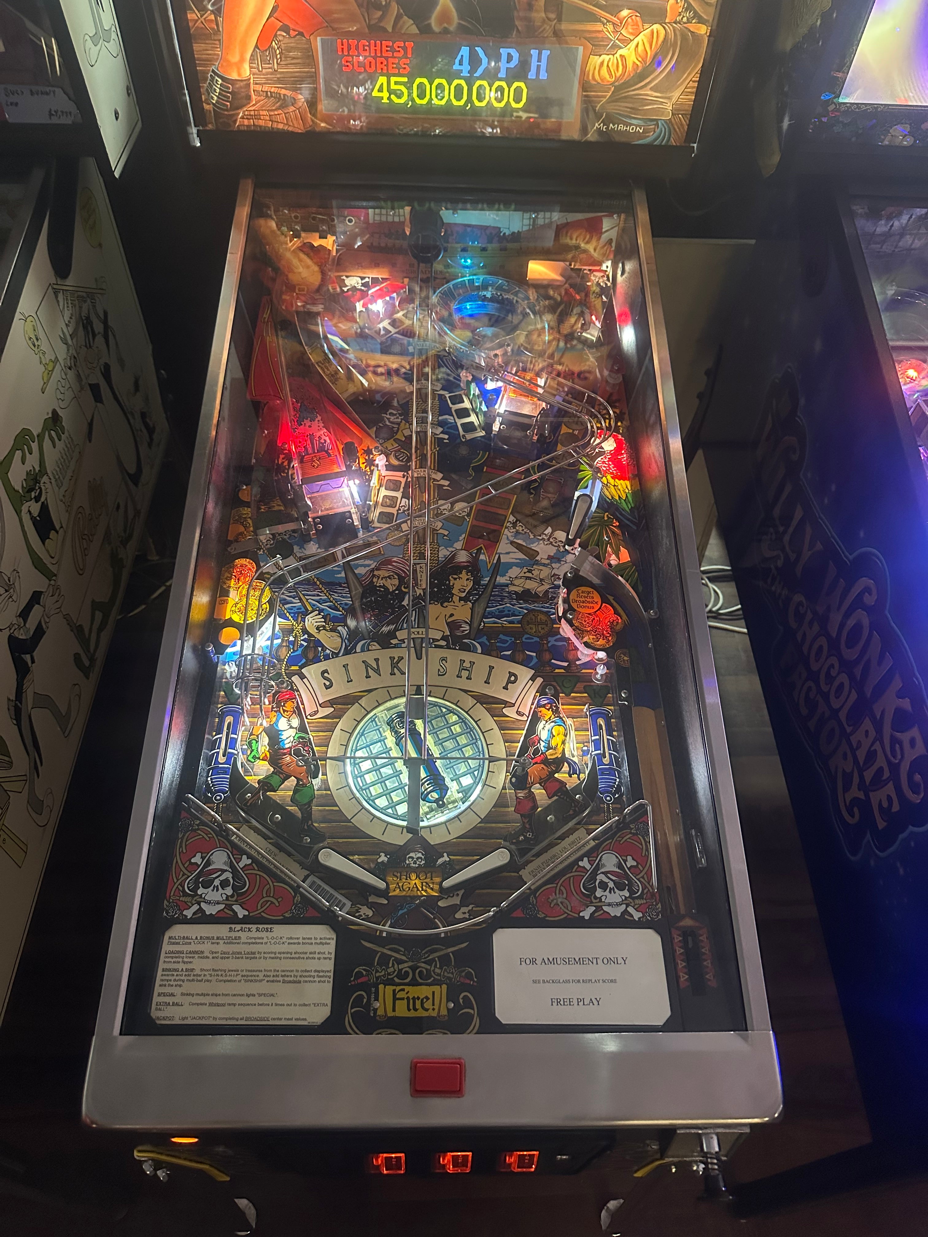 Bally Black Rose Pinball Machine