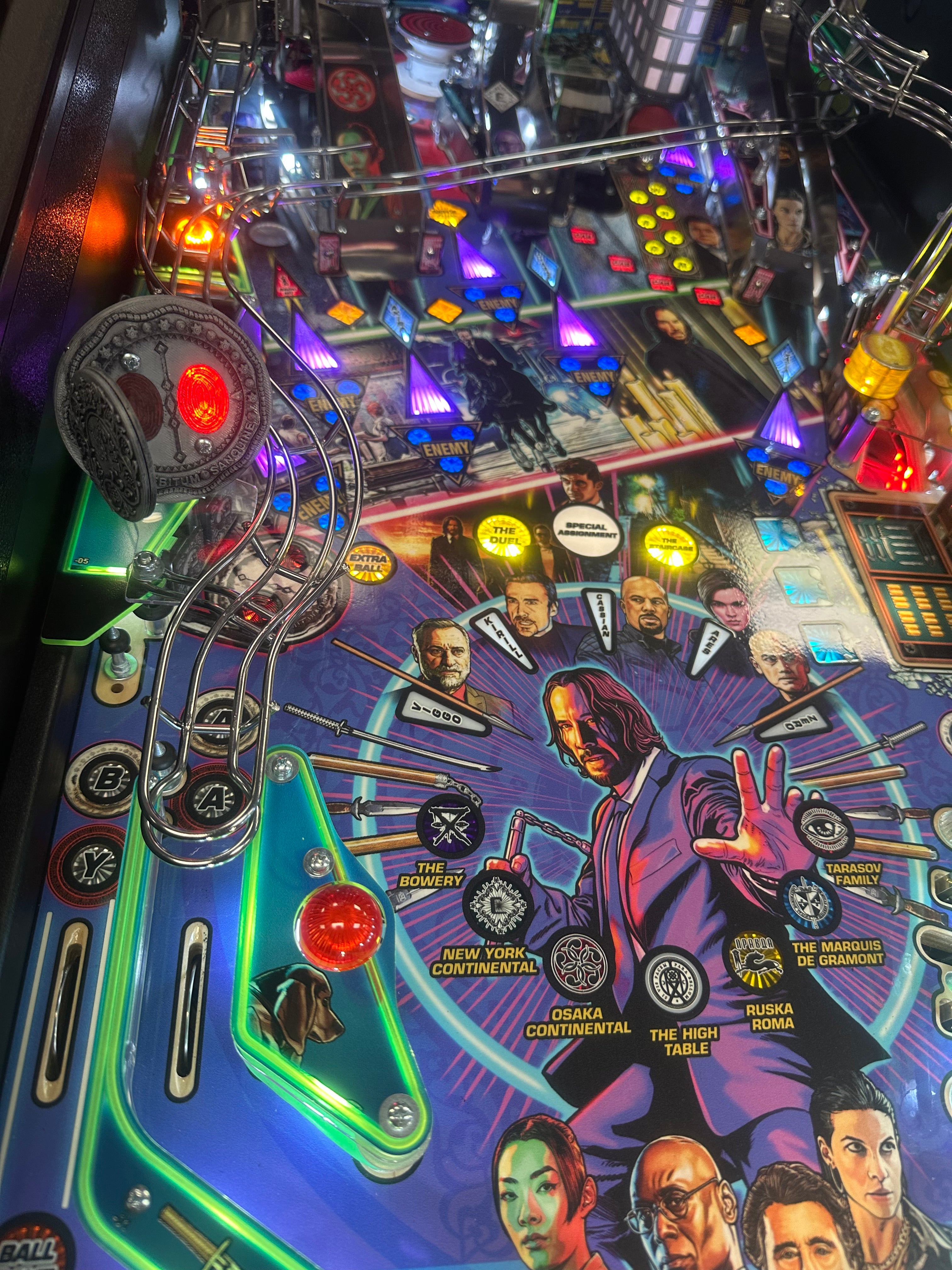 Stern Pinball John Wick Pro Pinball Machine with Upgrades