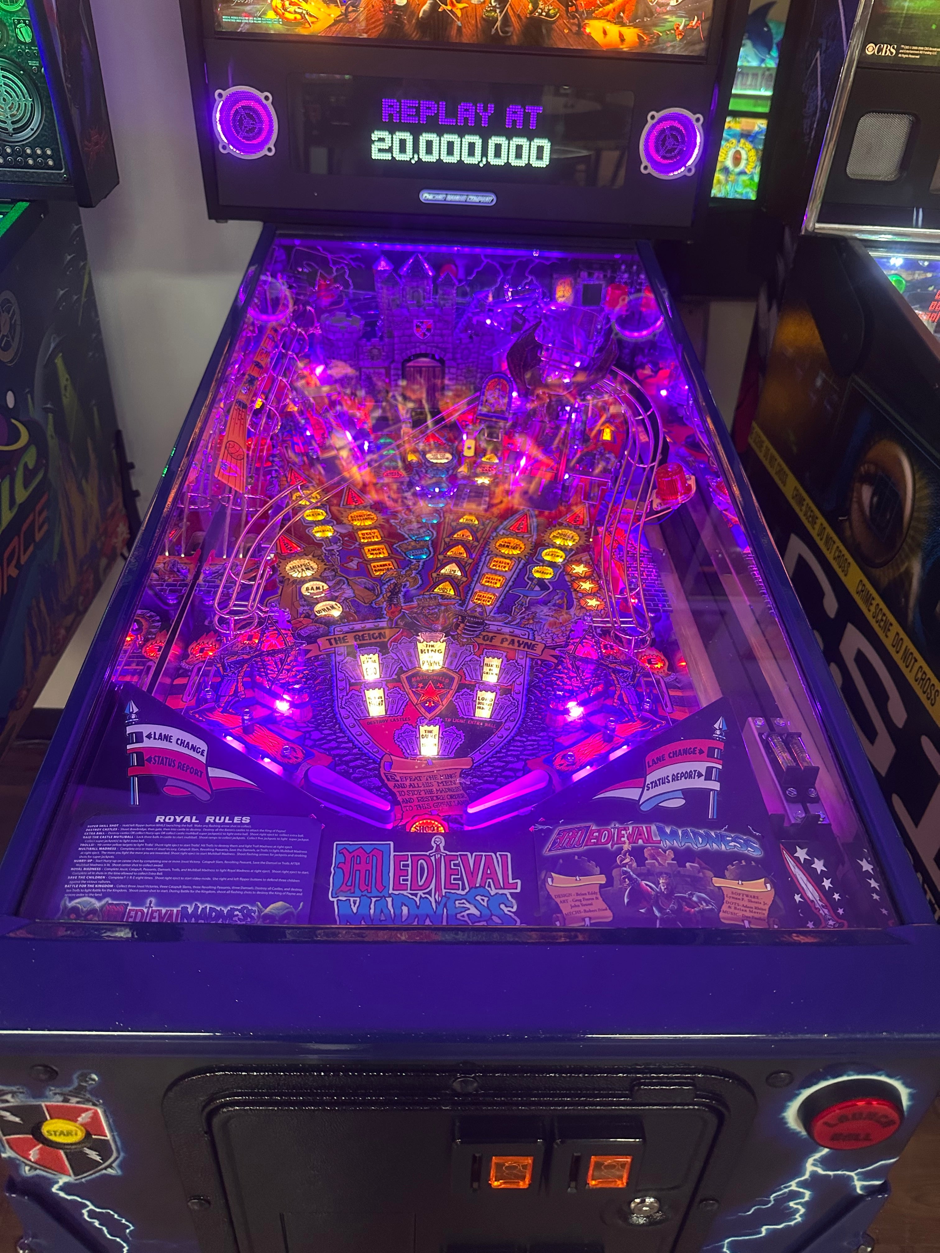 Chicago Gaming Company Medieval Madness Merlin's Edition Pinball Machine