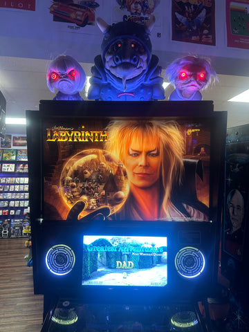 Image of Jim Henson's Labyrinth Pinball Machine with Official Topper