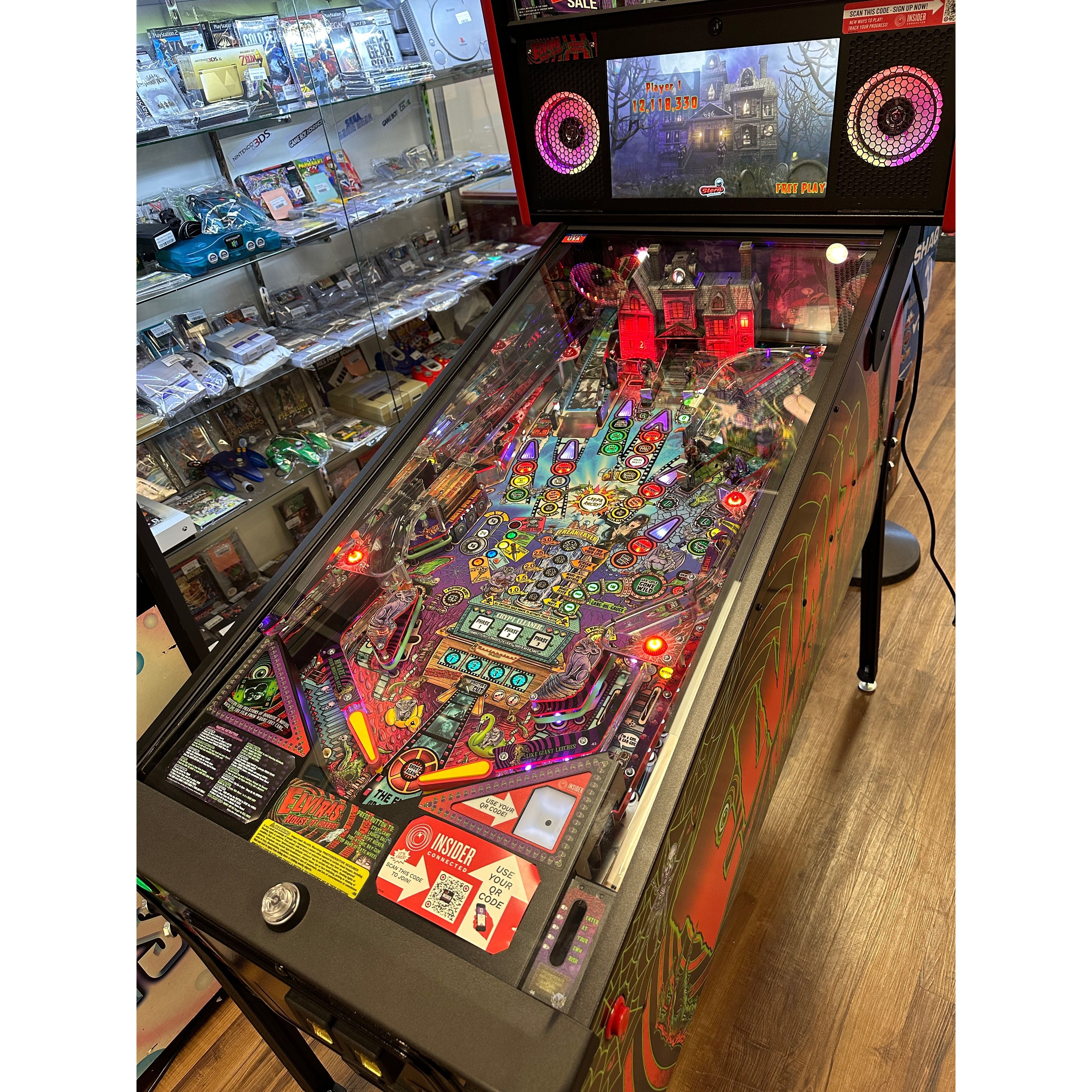 Stern Pinball Elvira's House of Horrors Premium Pinball Machine