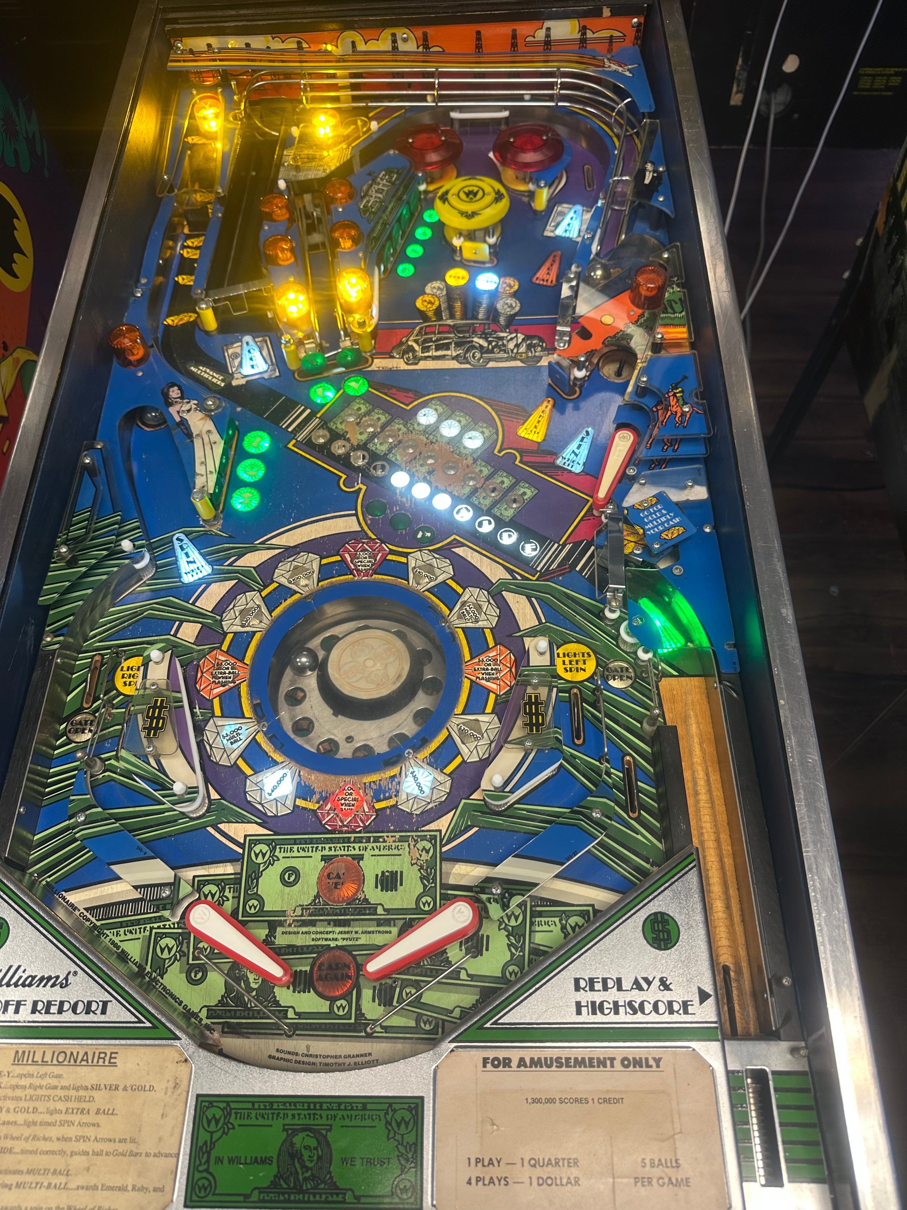 Williams Millionaire Pinball Machine