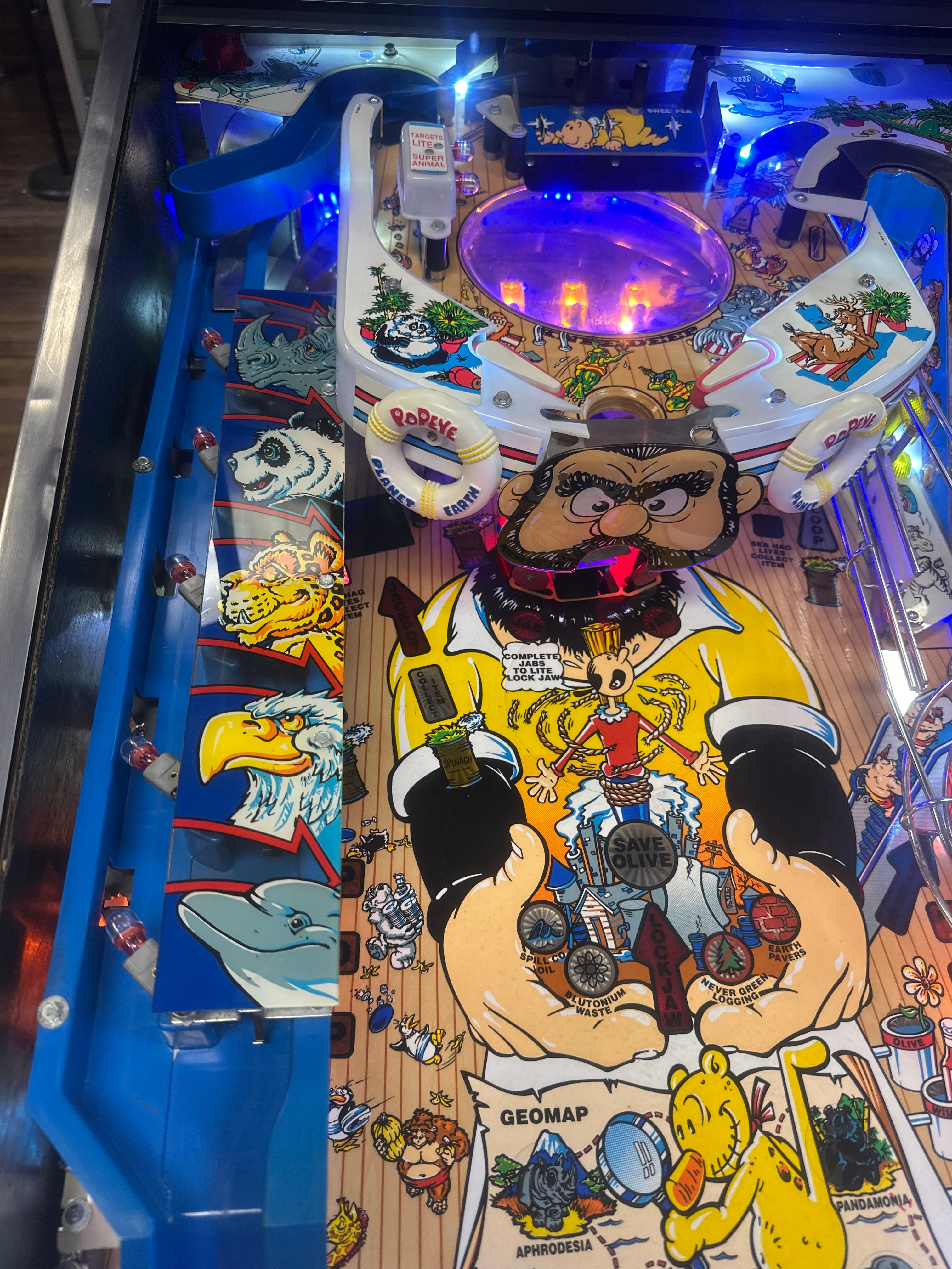 Bally Popeye Saves the Earth Pinball Machine
