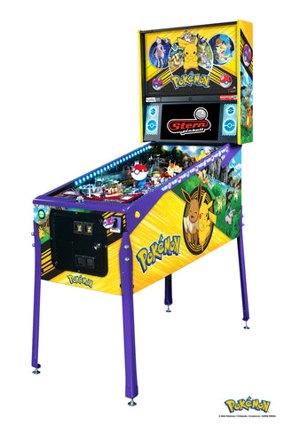 Image of Stern Pinball Pokémon Limited Edition Pinball Machine with Stern Magikarp Topper READY TO SHIP