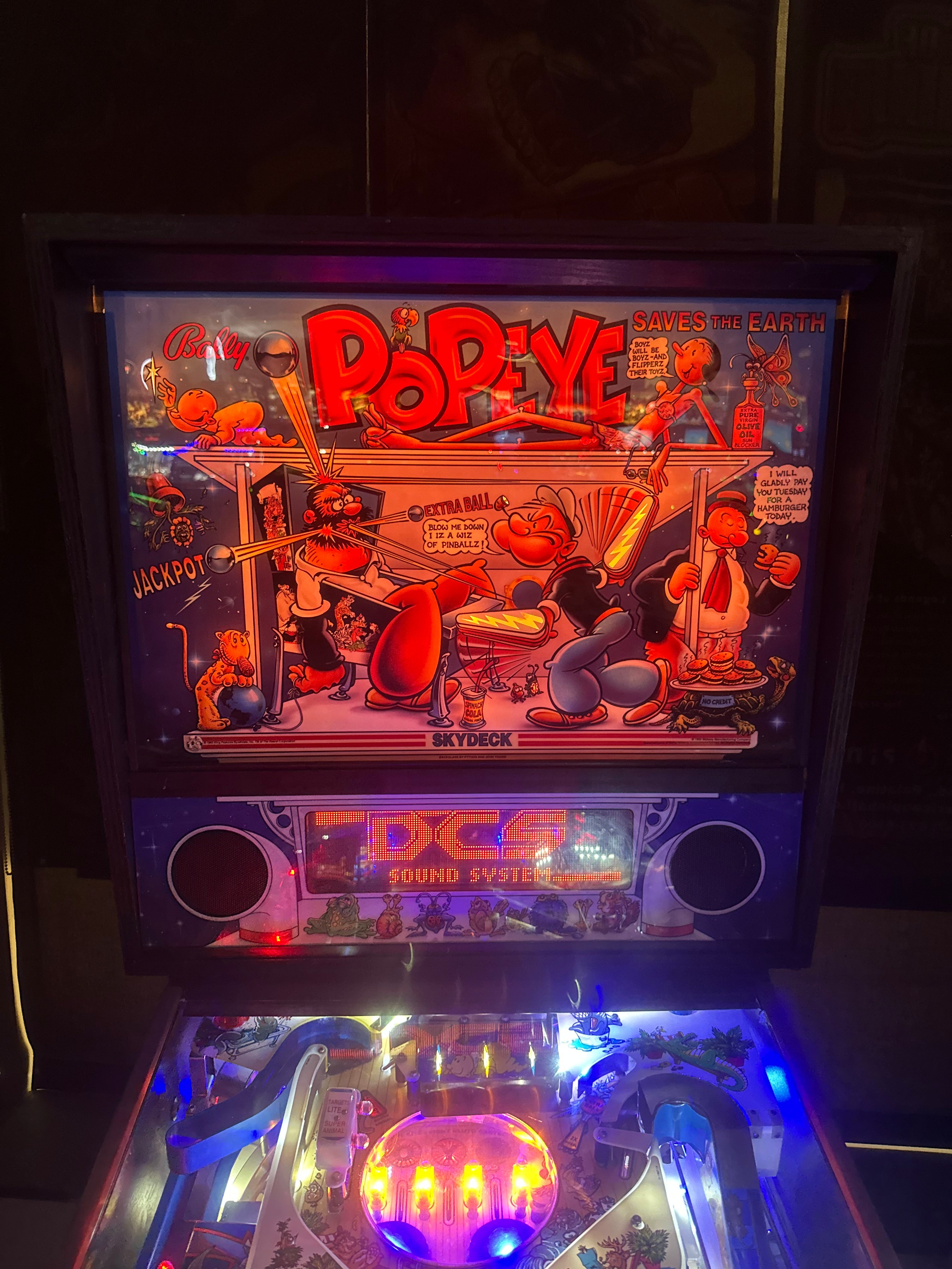 Bally Popeye Saves the Earth Pinball Machine
