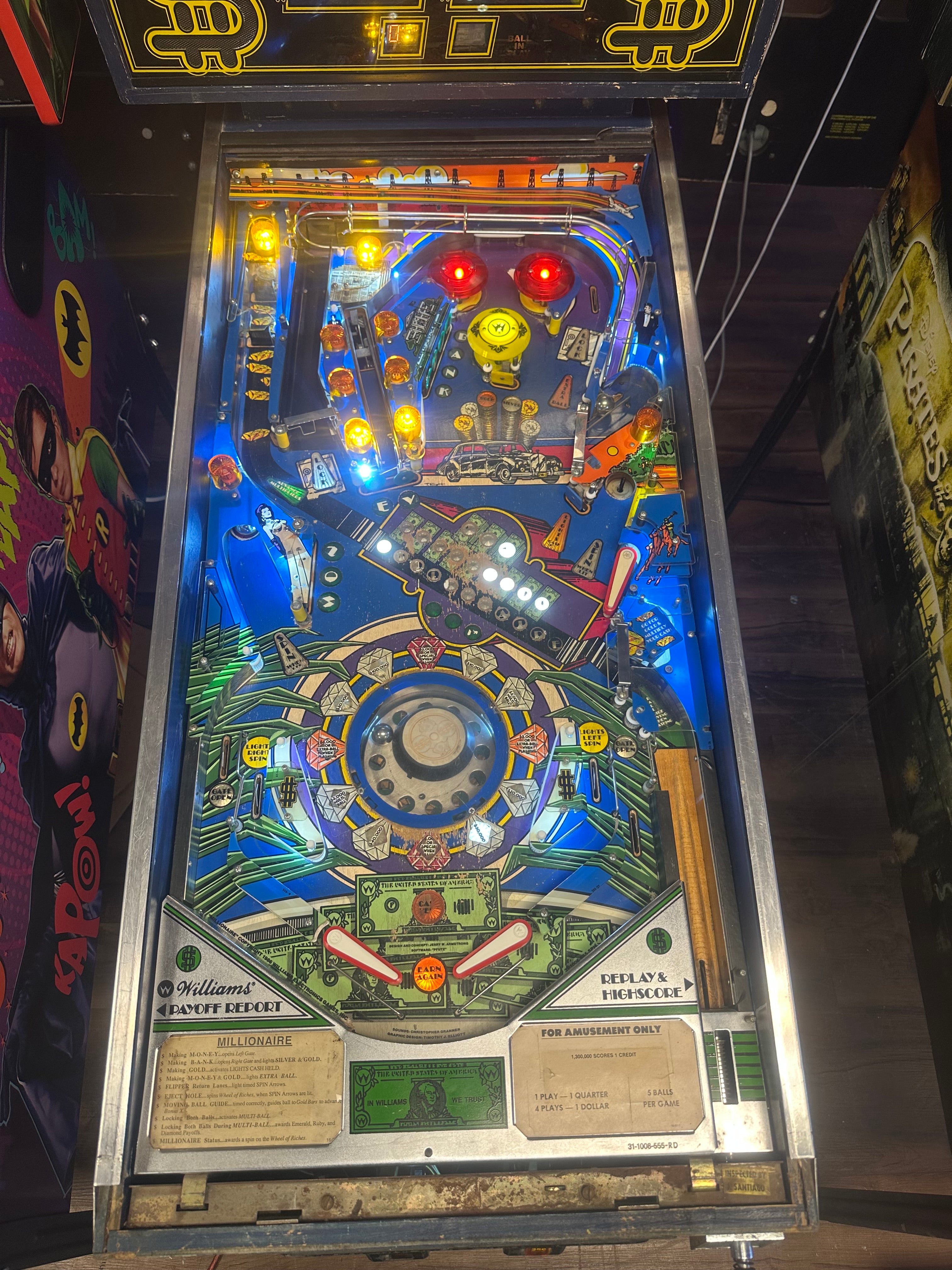 Williams Millionaire Pinball Machine