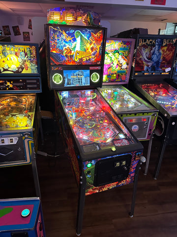 Image of Stern Pinball LOADED Godzilla Pro Pinball Machine with Stern Topper