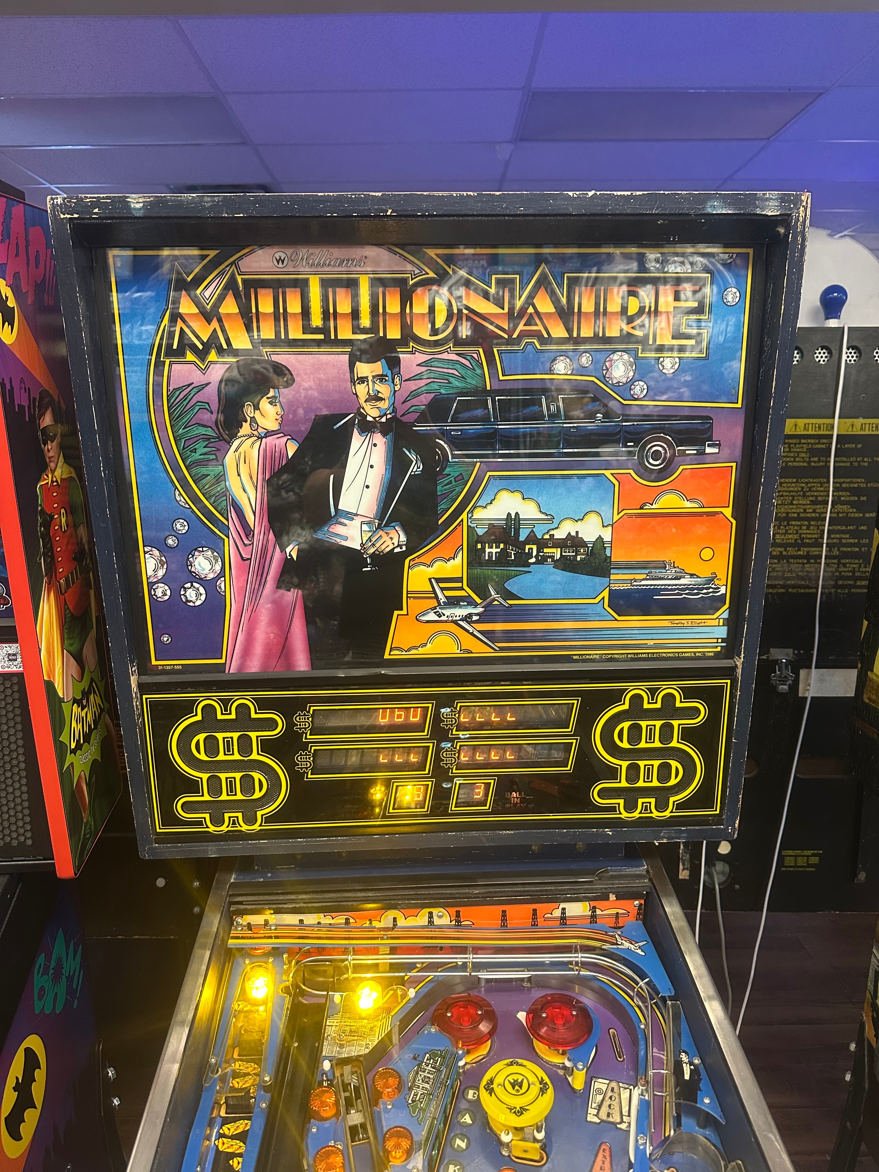 Williams Millionaire Pinball Machine