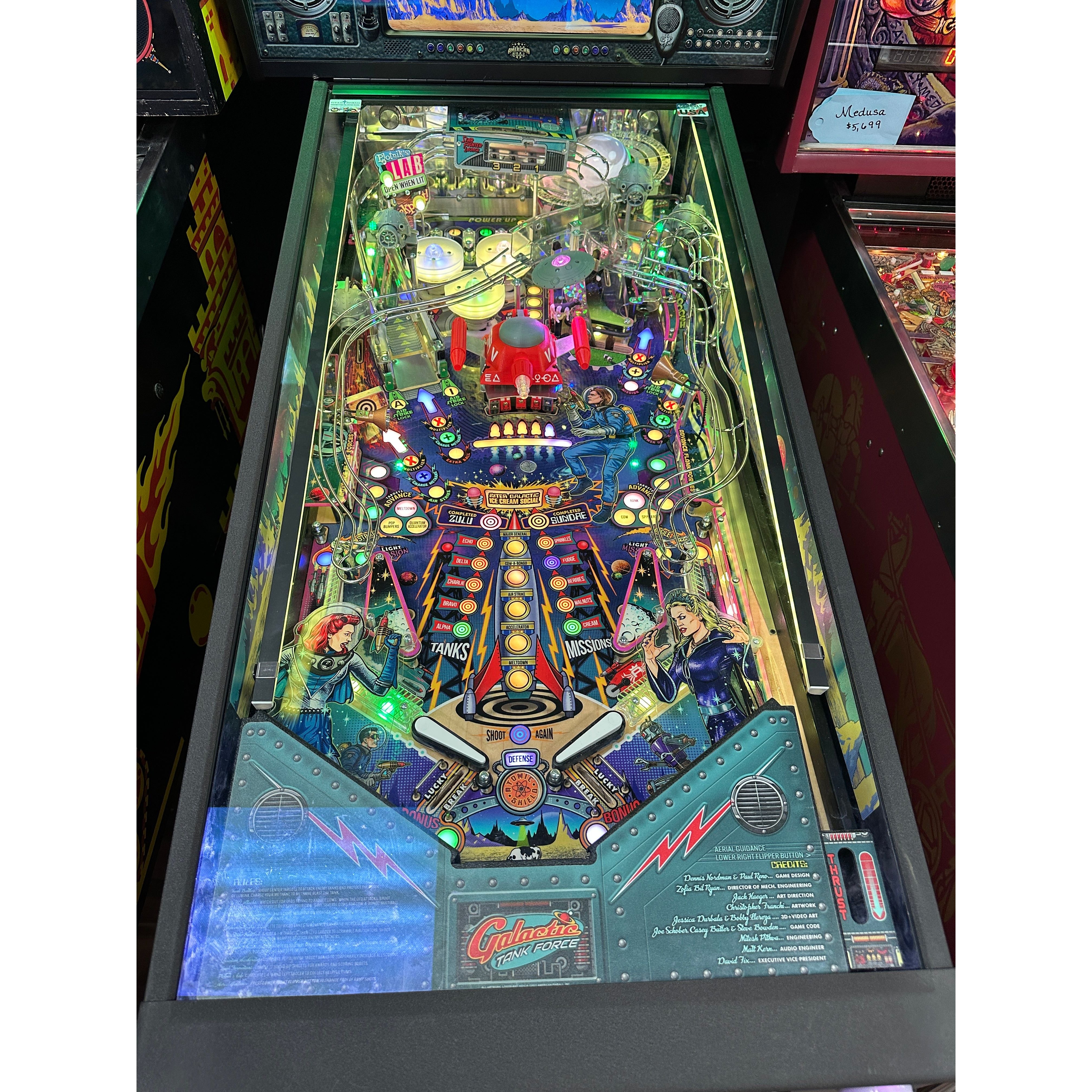 American Pinball Galactic Tank Force Deluxe Pinball Machine
