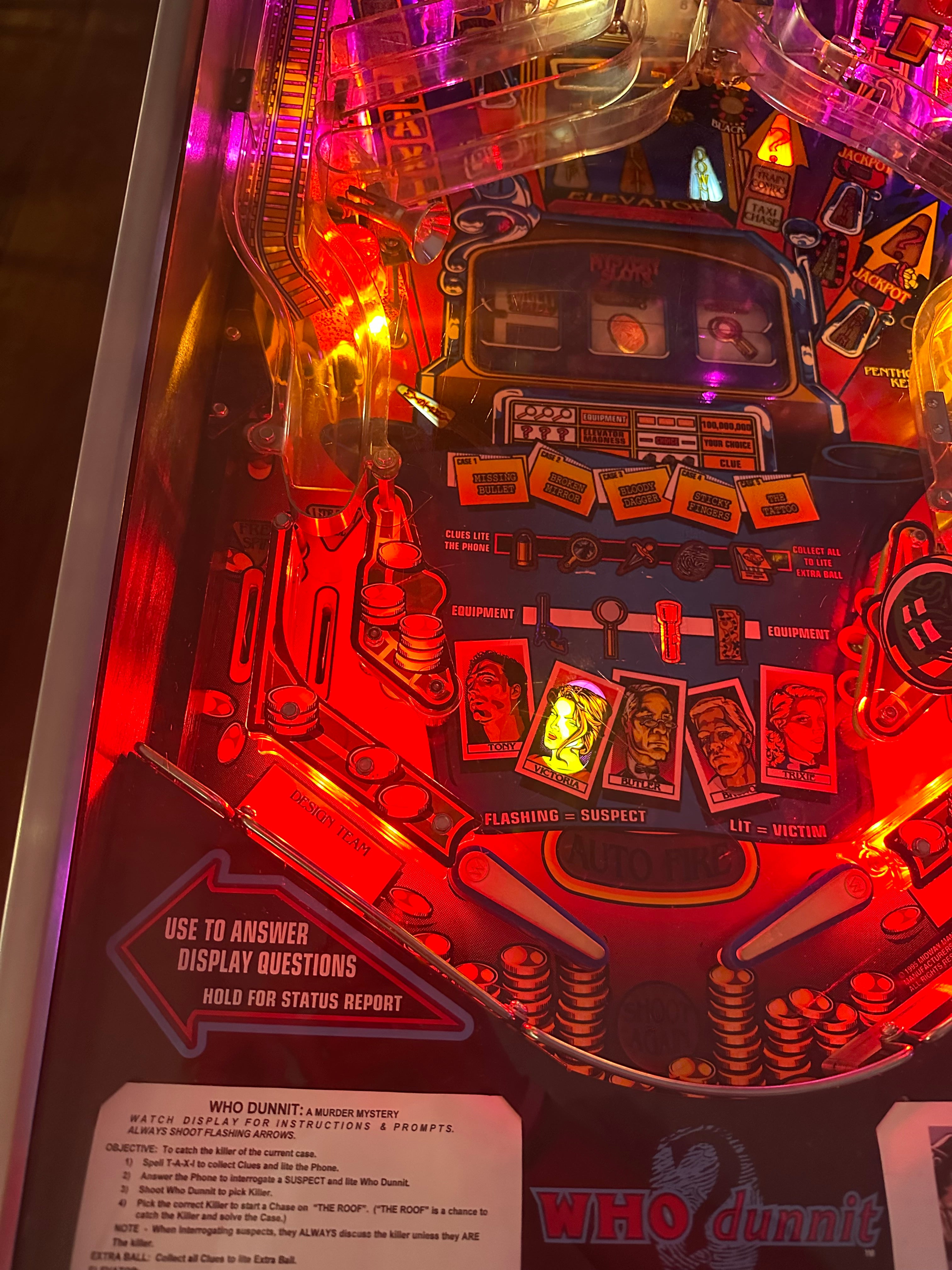 Bally Who Dunnit Pinball Machine