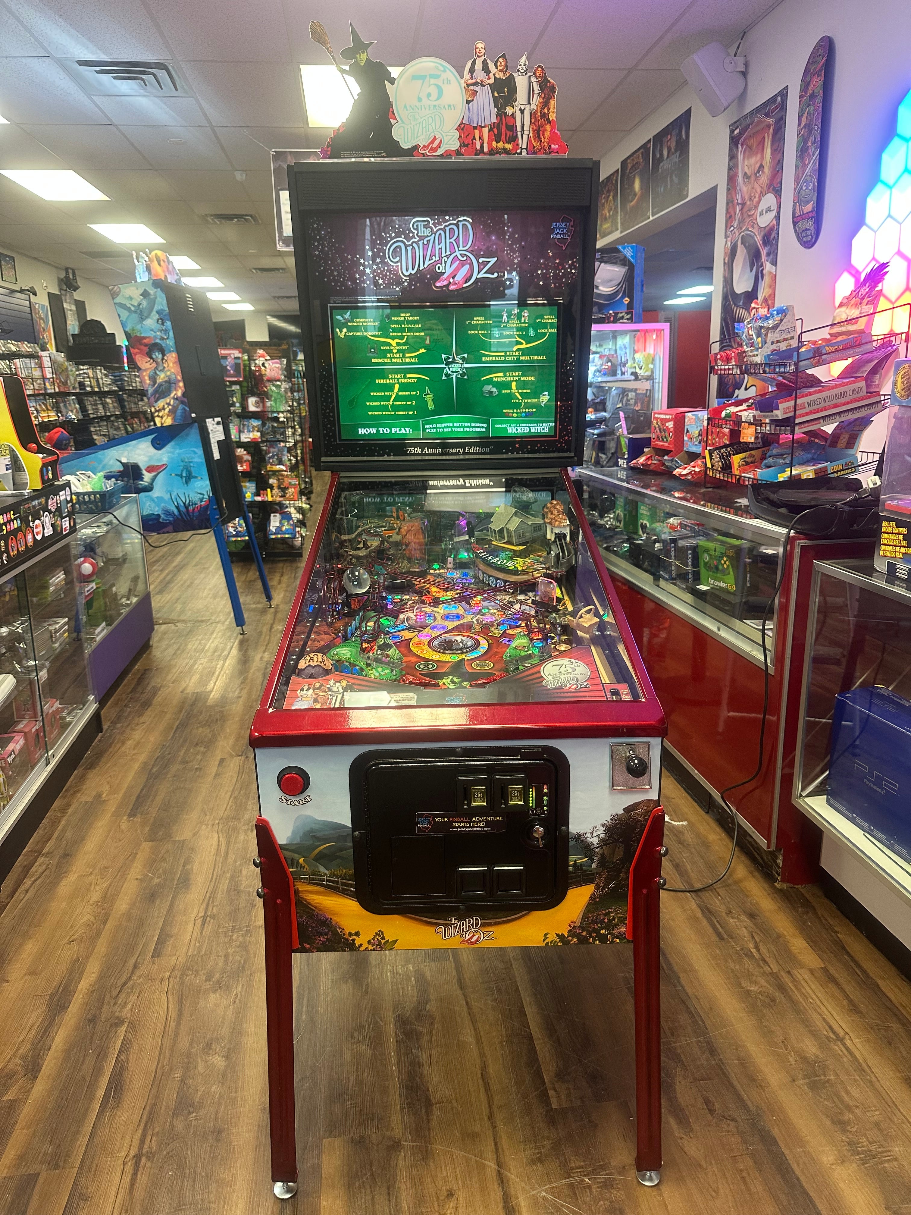 JJP Wizard of Oz 75th Anniversary Ruby Red Edition Pinball Machine
