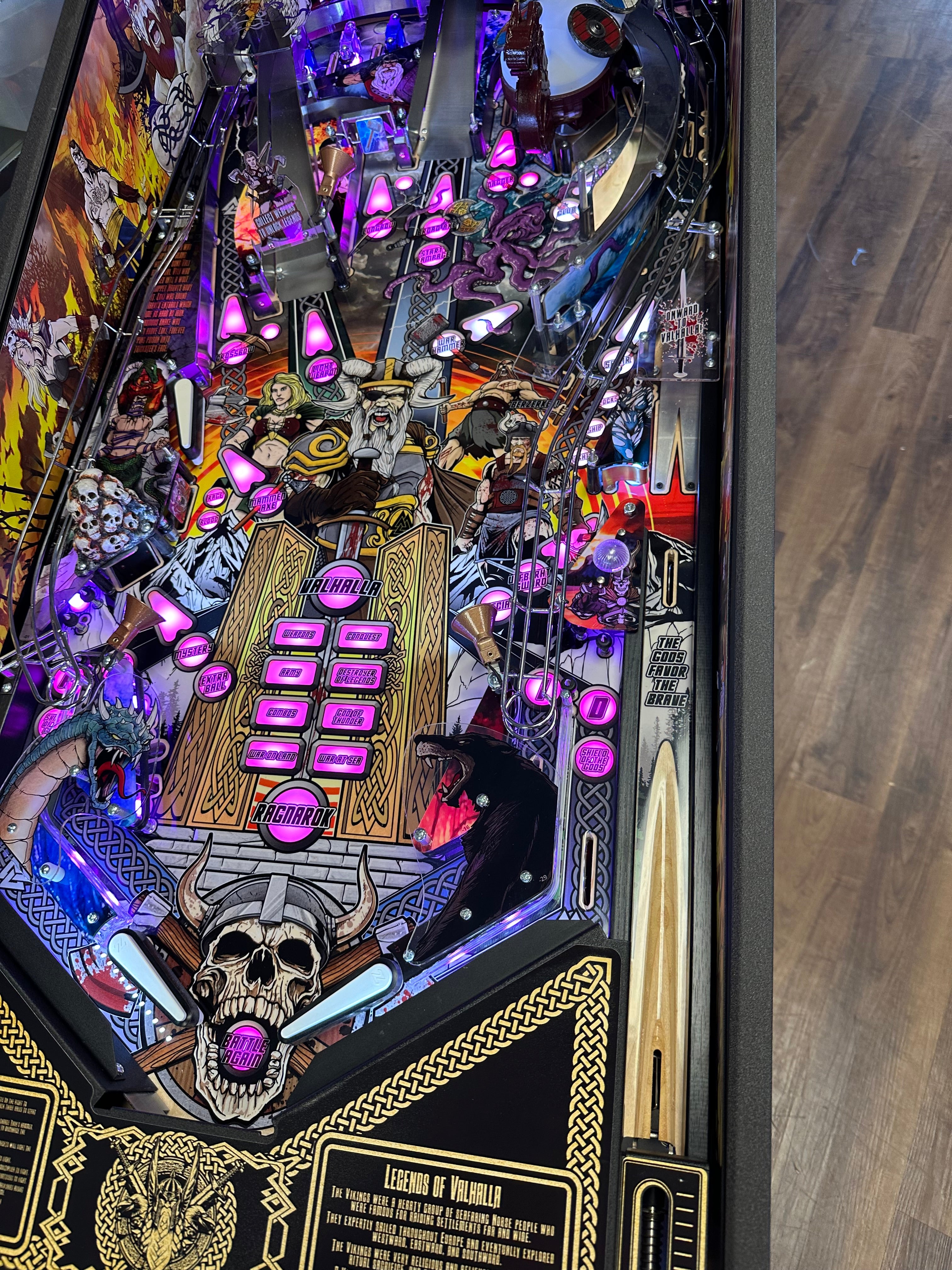 American Pinball Legends of Valhalla Classic Pinball Machine