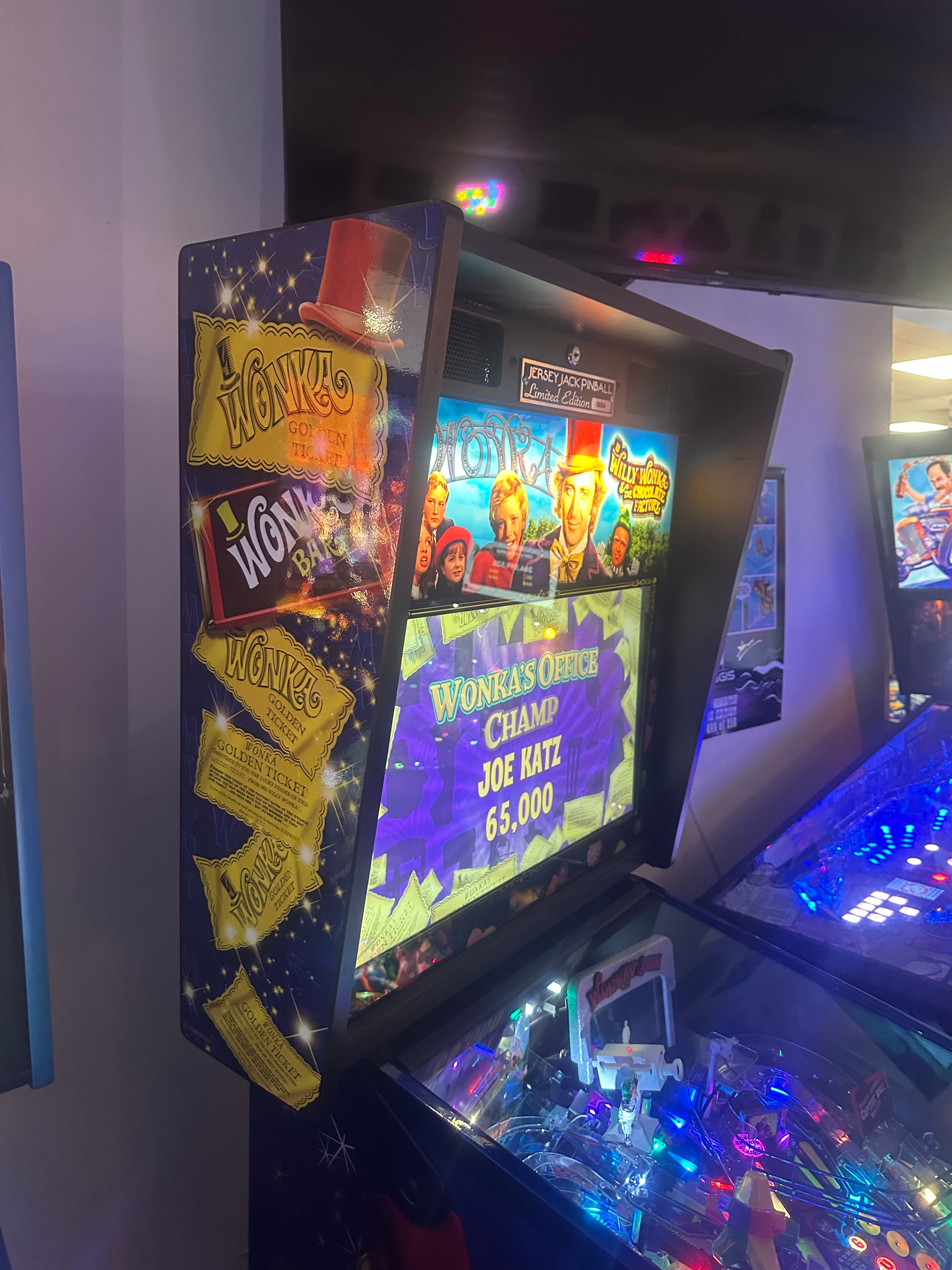 JJP Willy Wonka & the Chocolate Factory Limited Edition Pinball Machine