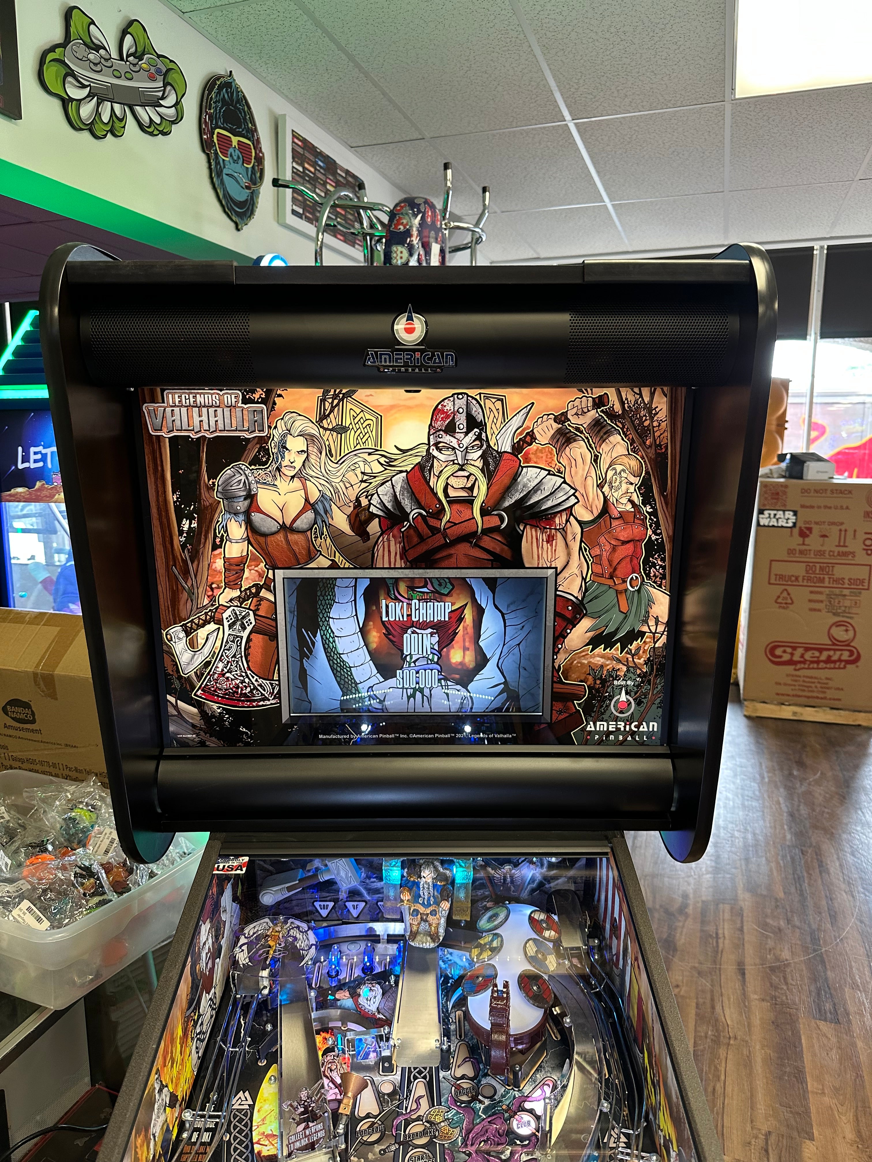 American Pinball Legends of Valhalla Classic Pinball Machine