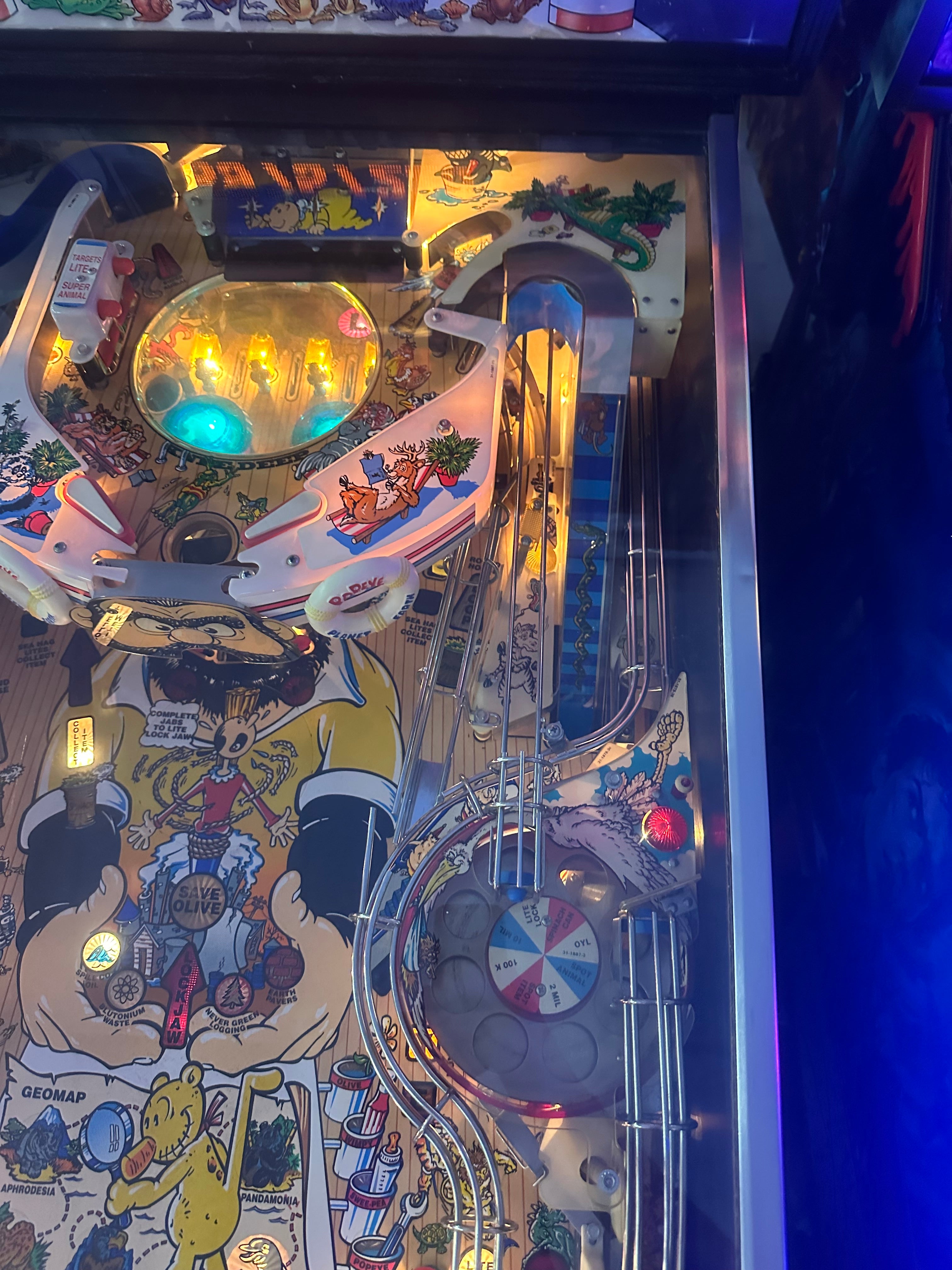 Bally Popeye Saves the Earth Pinball Machine