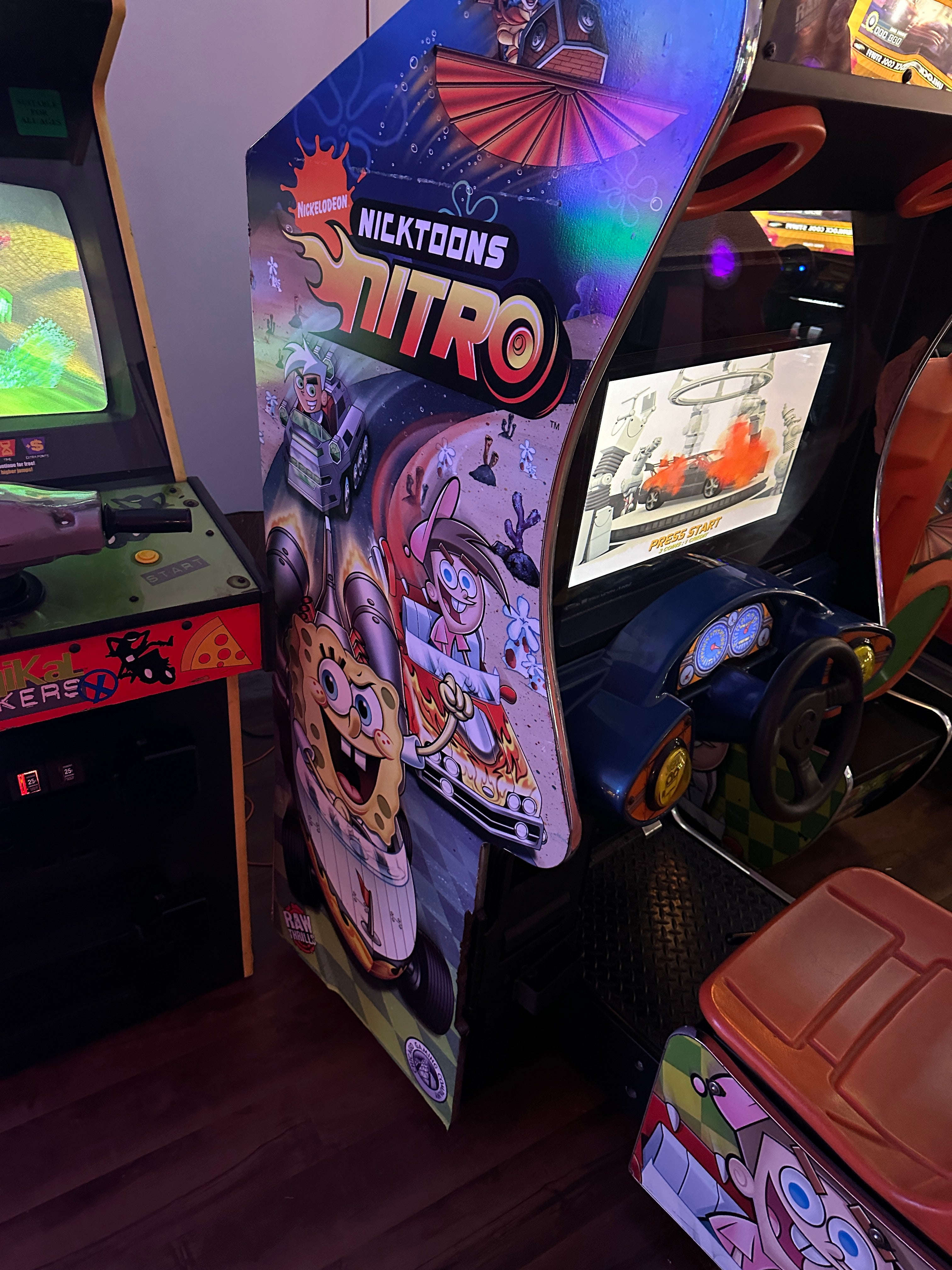 Chicago Gaming Company Nicktoons Racing Arcade Game