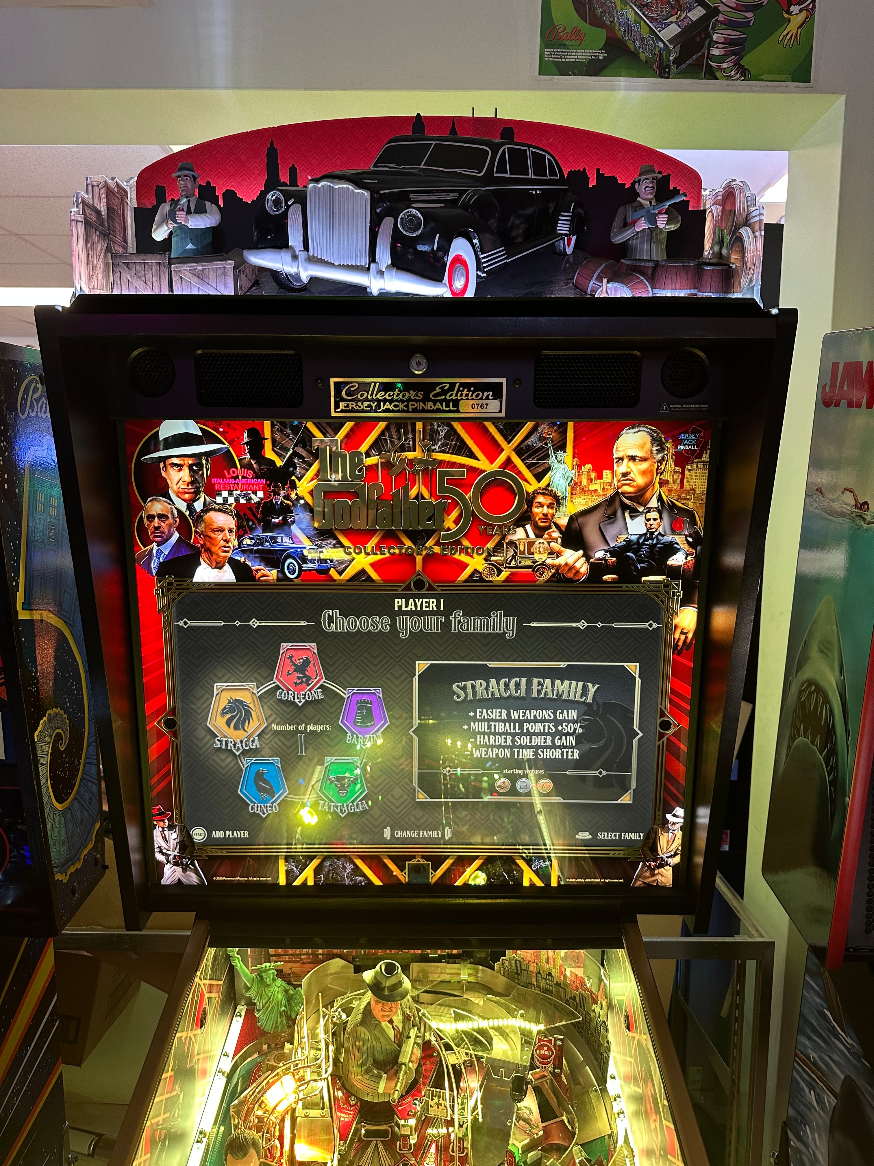 Jersey Jack Pinball The Godfather Collectors Edition Pinball Machine