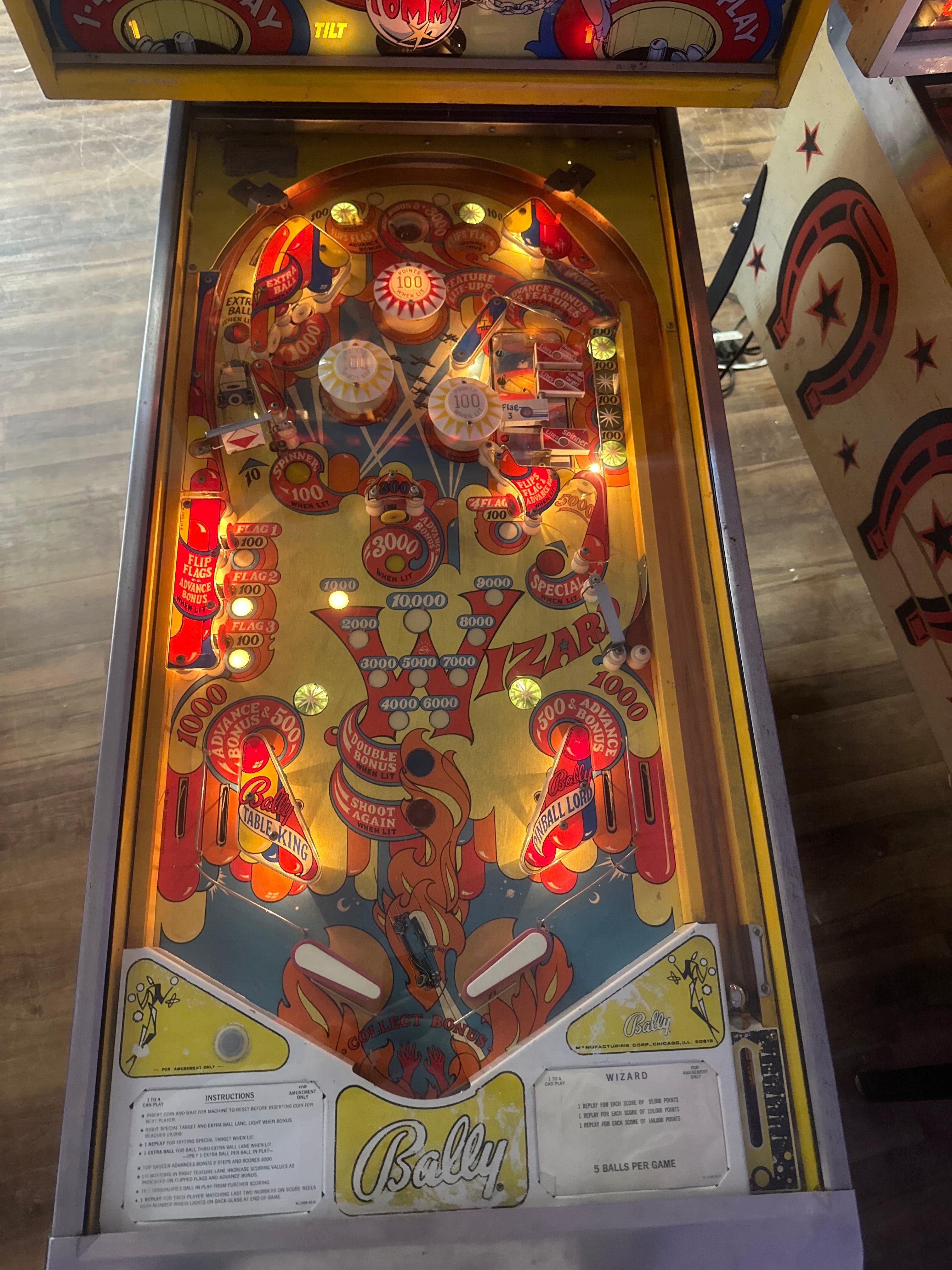 Bally Wizard Pinball Machine
