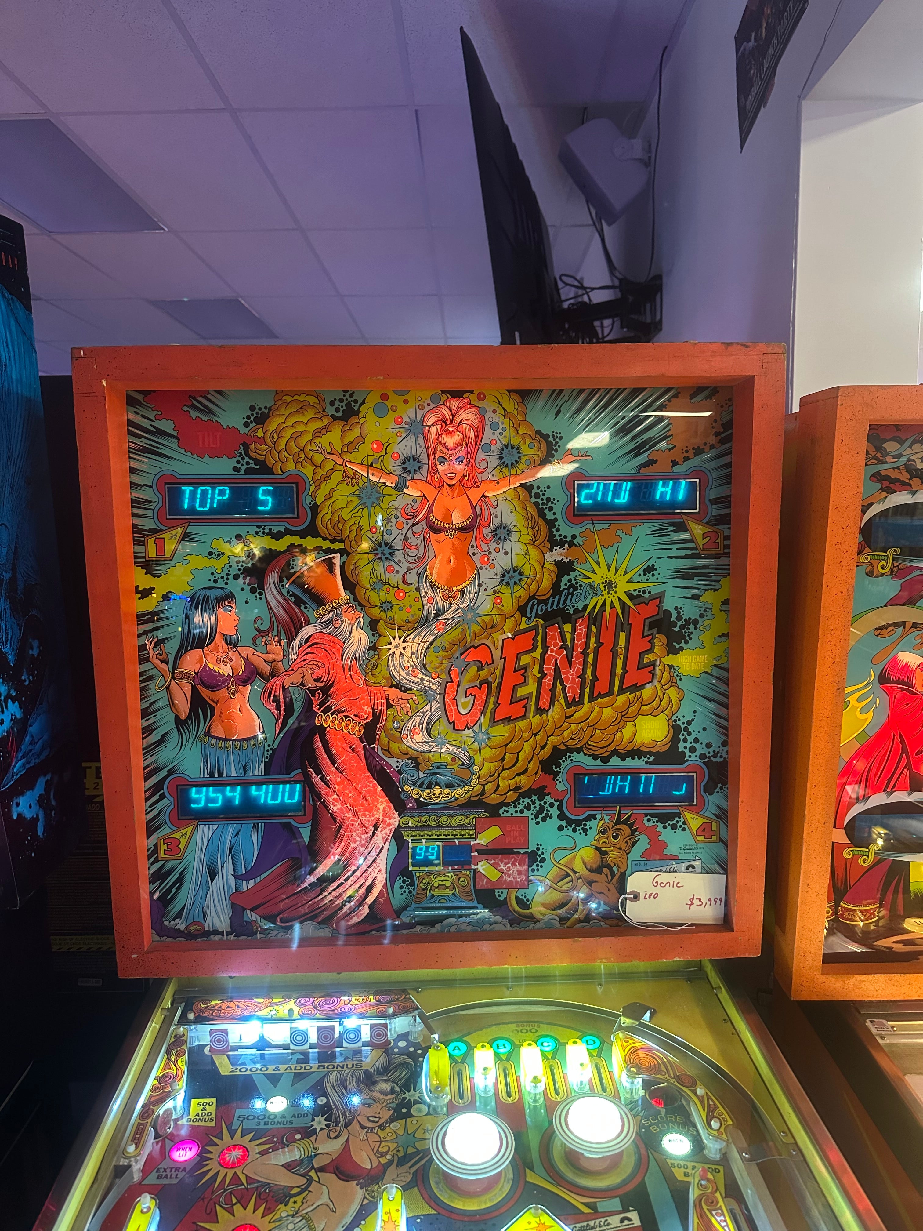 Gottlieb Genie Pinball Machine