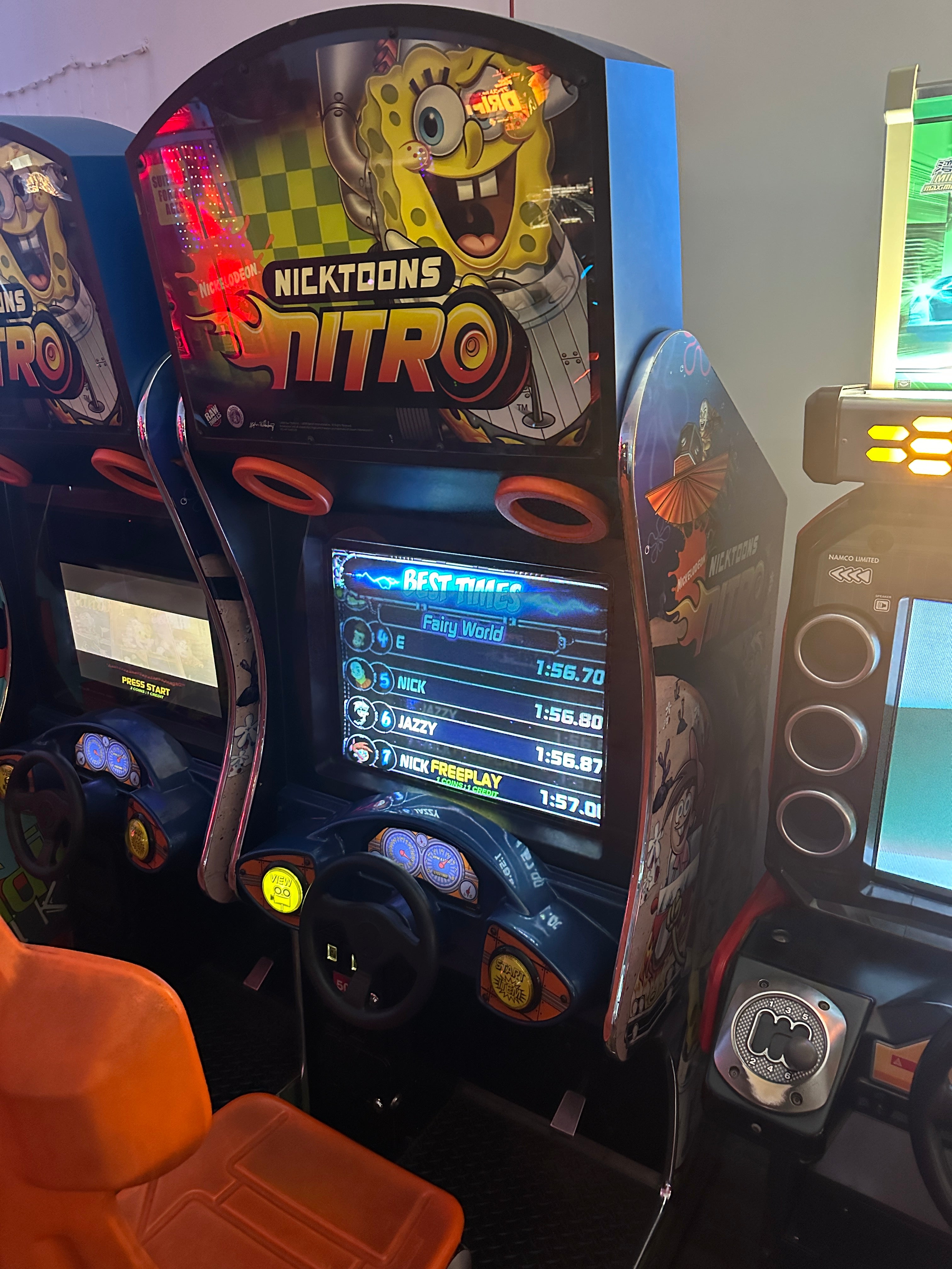 Chicago Gaming Company Nicktoons Racing Arcade Game