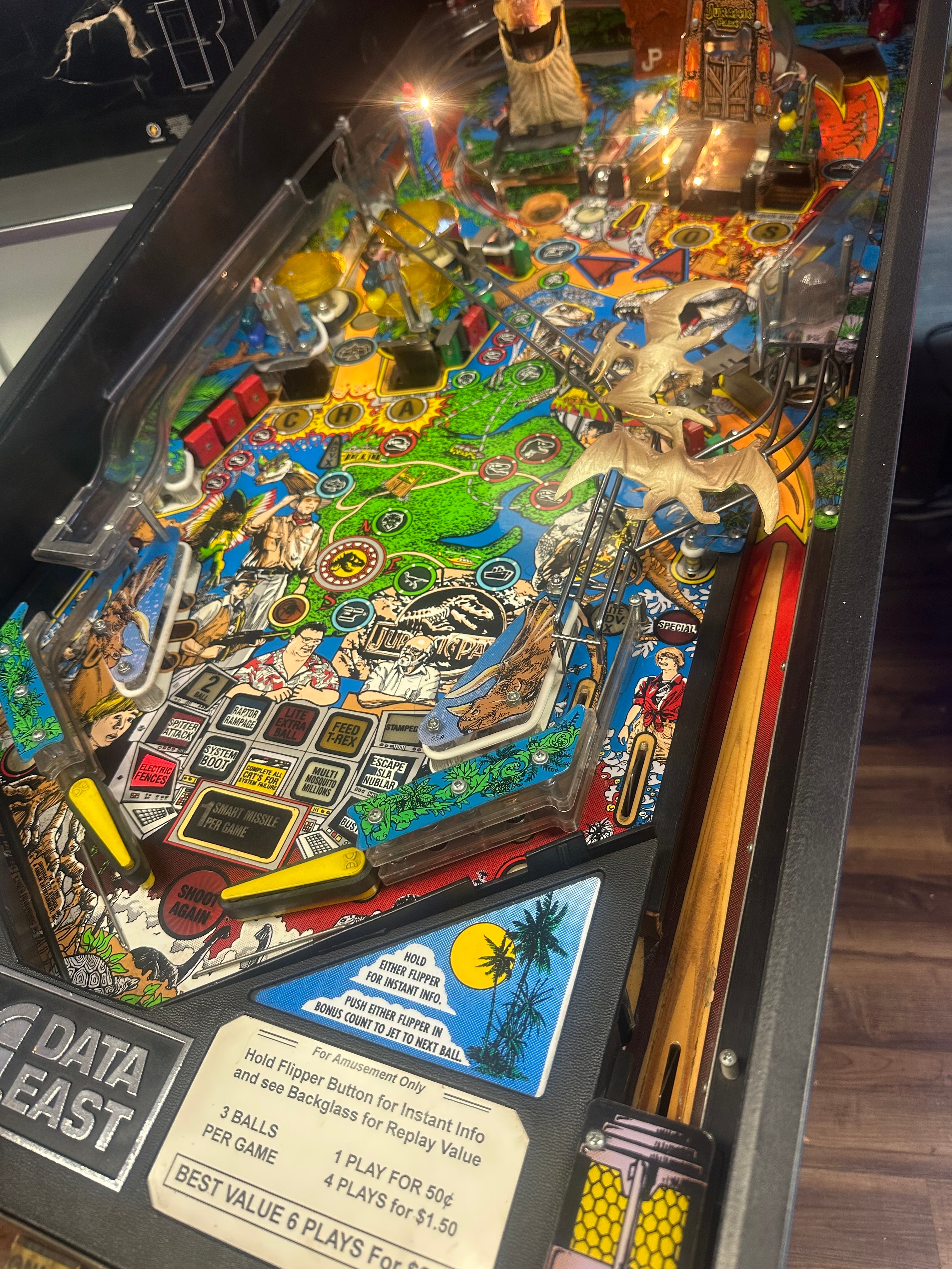 Data East Jurassic Park Pinball Machine