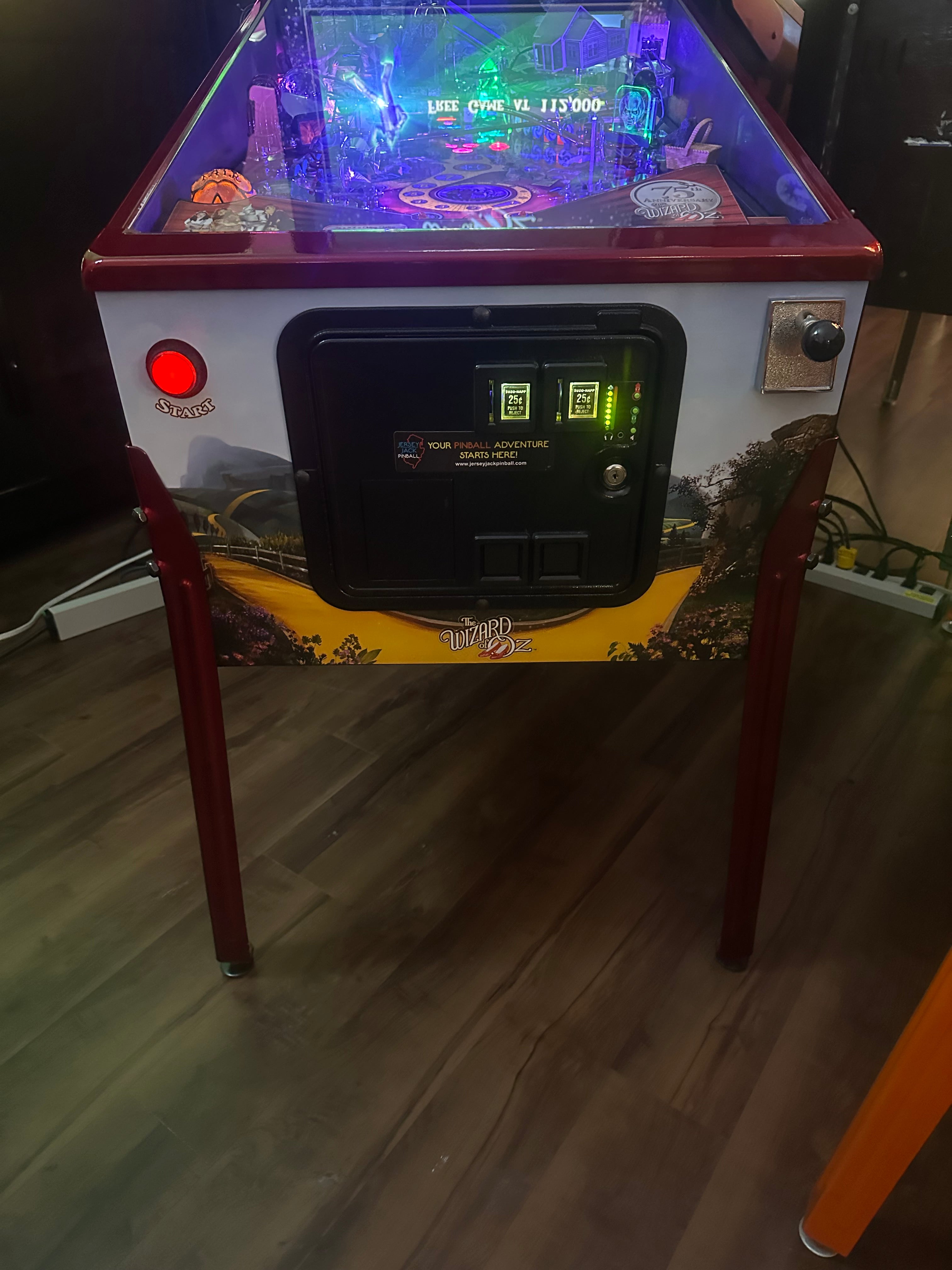 JJP Wizard of Oz 75th Anniversary Ruby Red Edition Pinball Machine