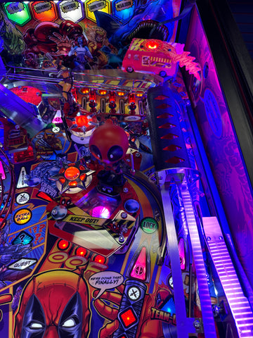 Image of Stern Pinball LOADED Deadpool Premium Pinball Machine