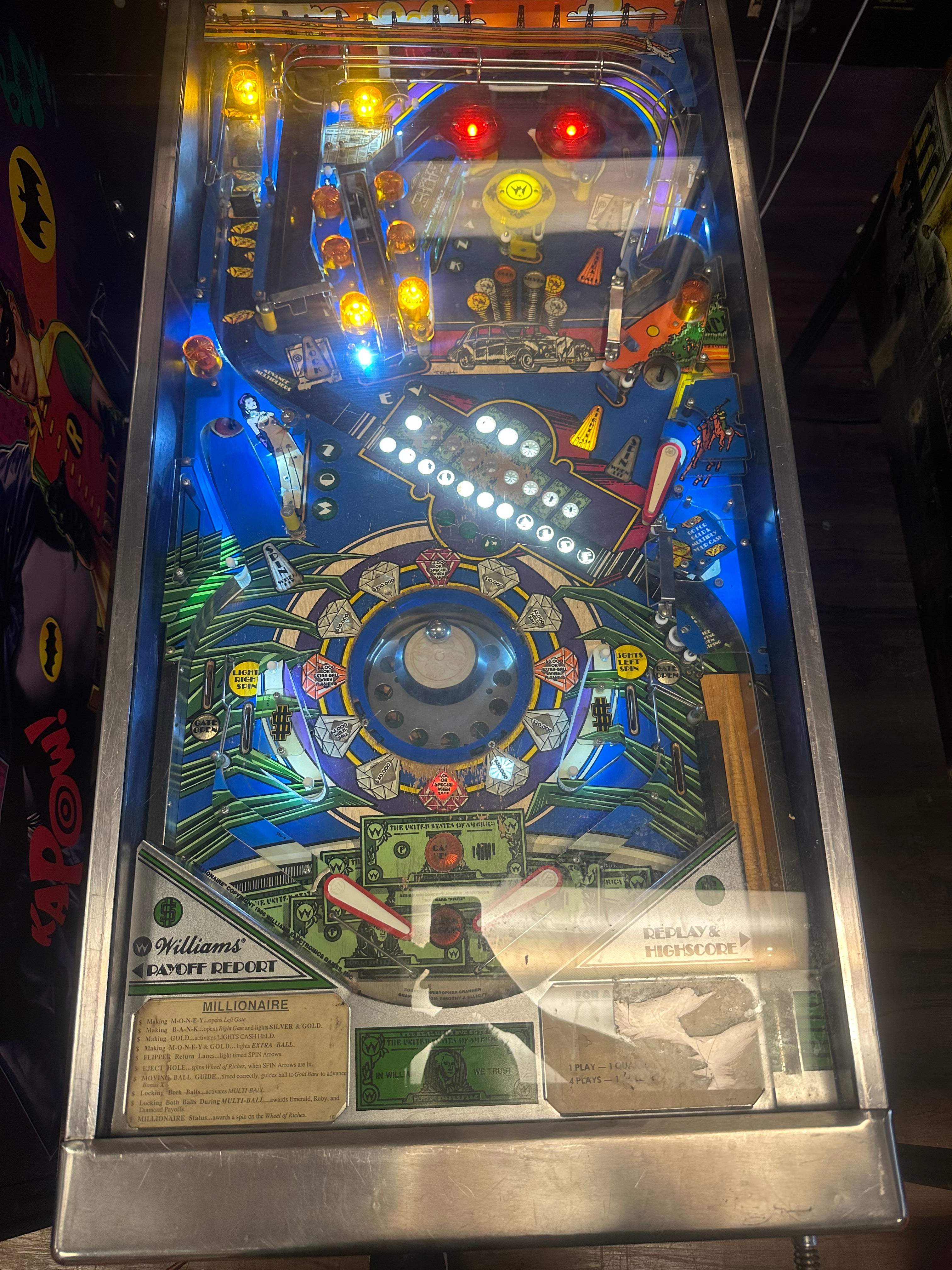 Williams Millionaire Pinball Machine